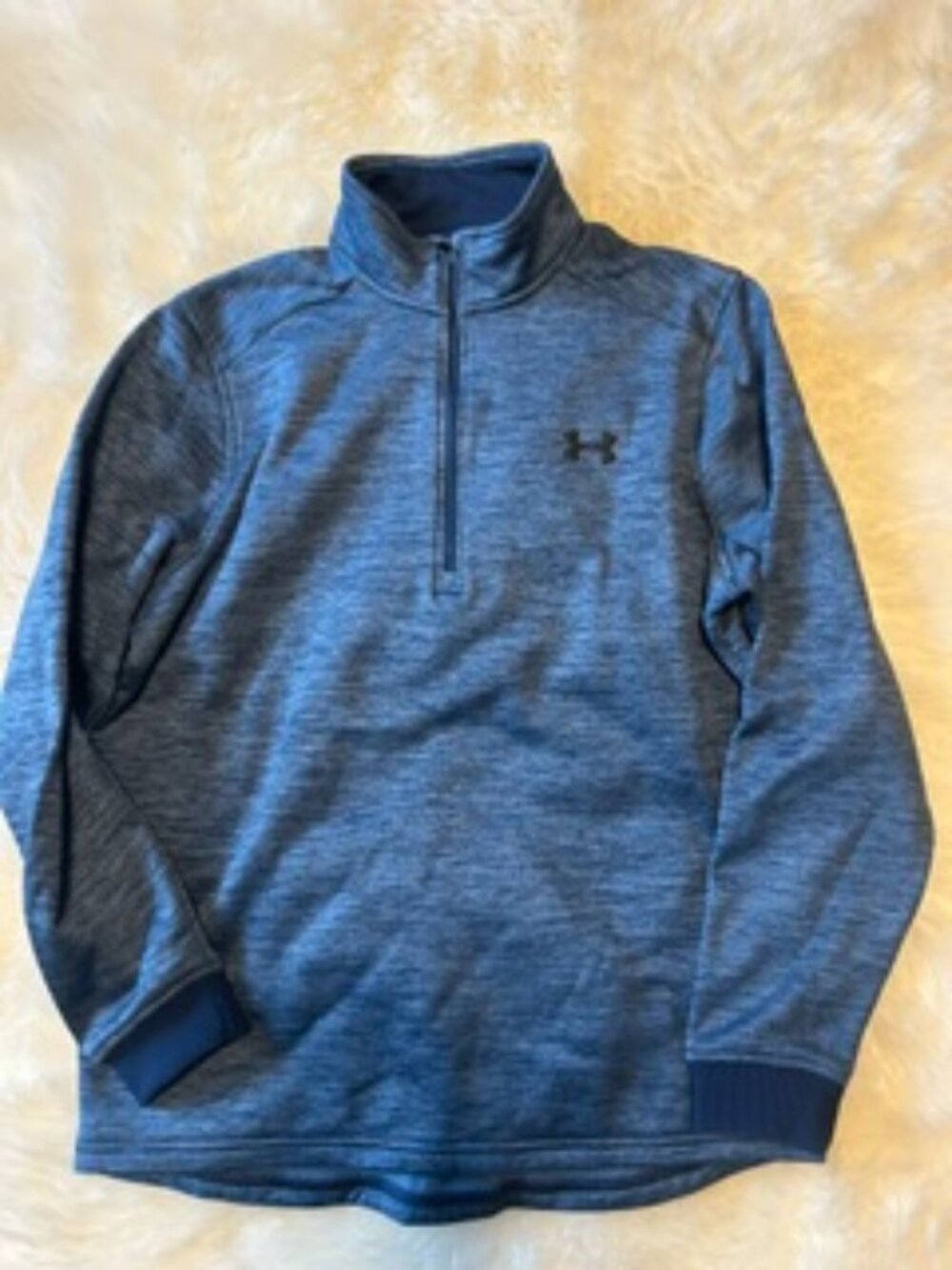 Under armor Coldgear Quarter zip, blue, size medium